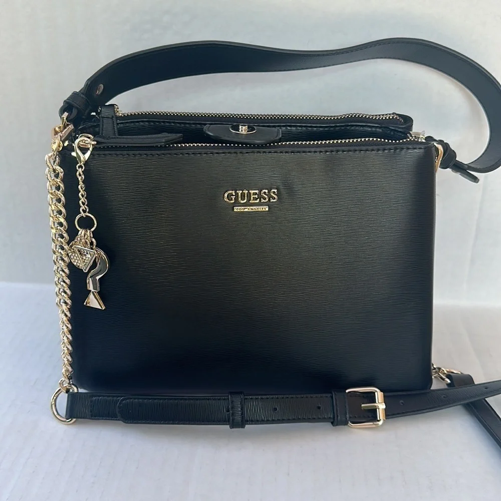 New GUESS Marg Top Handle Satchel/Crossbody Bag
